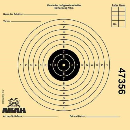 AKAH Luftgewehr-Scheibe 12x12 cm