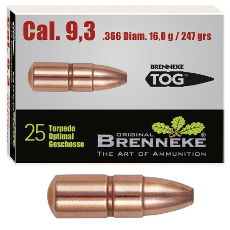 Brenneke Geschosse 9.3 mm TOG 247 gr
