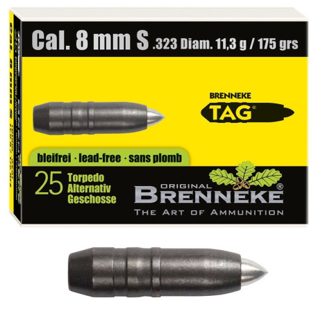 Brenneke Geschoss 8 mm TAG 175 gr
