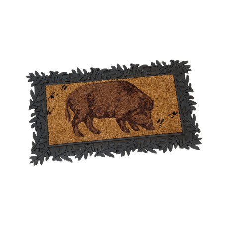 Fussmatte Keiler mit Blätterrand