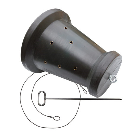 Futtertrommel in Kegelform mit Bodenanke