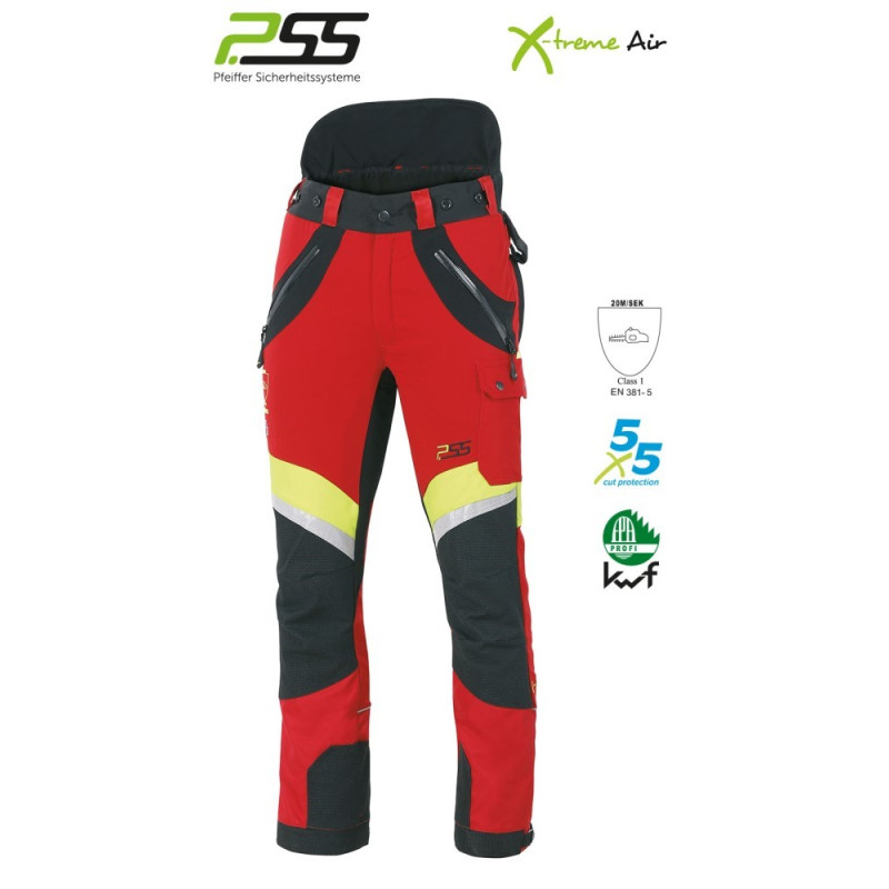 PSS Schnittschutzhose X-treme Air Rot/Gelb Kaufen | KOX