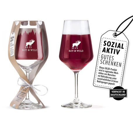 Weingläser „Rot und Wild“