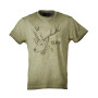 Jersey T-Shirt Hirsch grün