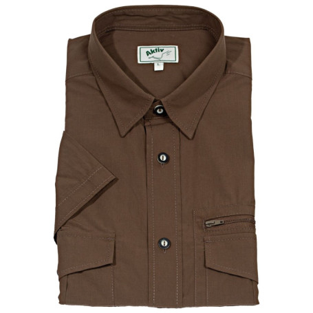 AKTIV grünes Jagdhemd Herren Kurzarm