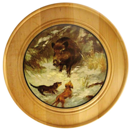 Ehrenscheibe aus Massivholz Ø 30 cm