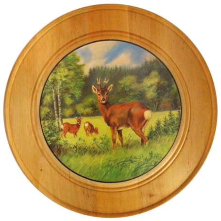 Ehrenscheibe aus Massivholz Ø 60 cm