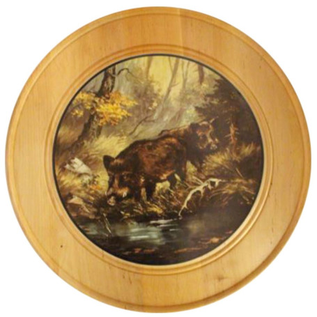 Ehrenscheibe aus Massivholz Ø 60 cm