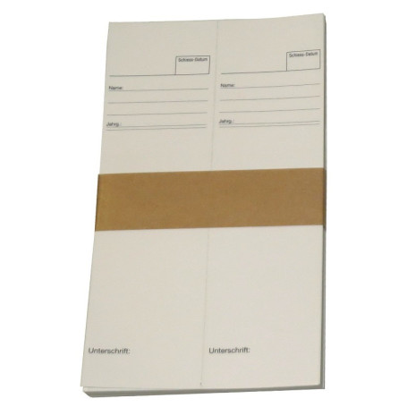 Thermo Standblatt für 20 Schuss