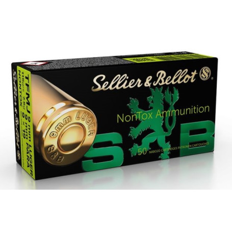 S&B 9 mm Para 7.5 g 115 gr TFMJ-Non Tox
