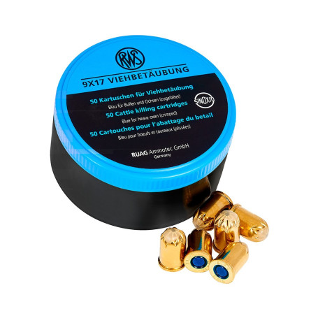 RWS Schlachtpatronen 9x17 Blau