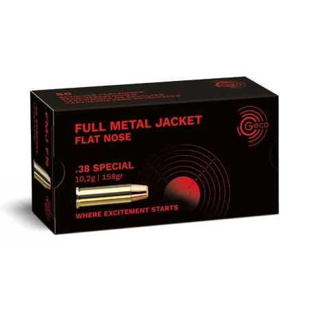 Geco .38 Spec 10.2 g 158 gr VM Flach