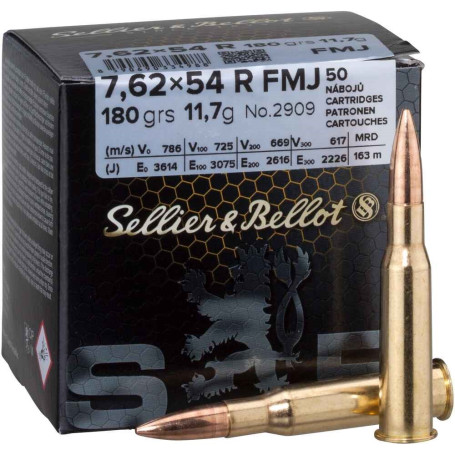 S&B 7.62x54 R 11.7 g 180 gr FMJ