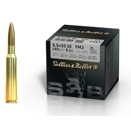 S&B 6.5x55 SE Training FMJ 9.1 g 140 gr