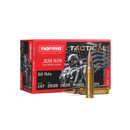 Norma .308 Win Tactical 9.5 g 147 gr FMJ