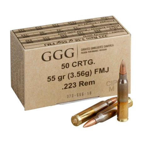 GGG .223 Rem 55 gr 3.6 g FMJ