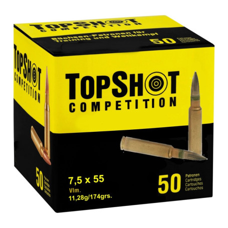 Topshot 7.5x55 Competition 174 gr FMJ