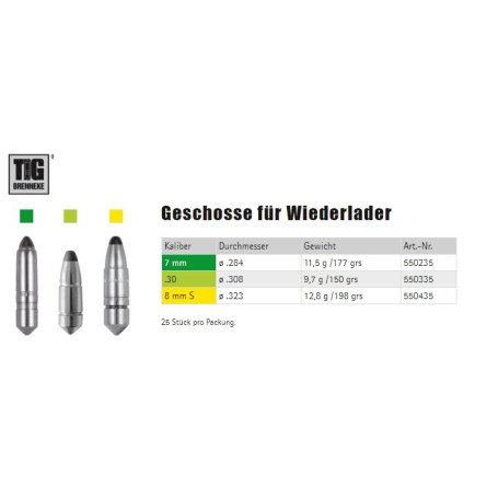 Brenneke Geschosse TIG .30 9.7 g