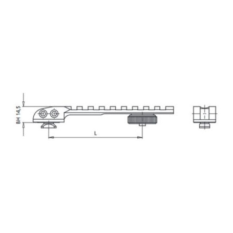 ERA Brückenschwenkmontage mit Picatinny