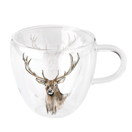 Glasbecher Rothirsch