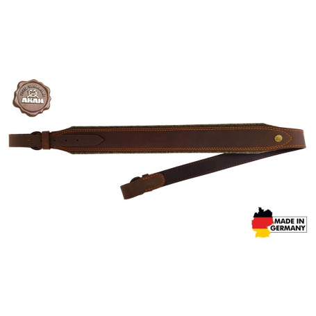 AKAH Gewehrriemen Pull-up Leder mit Wollfilz