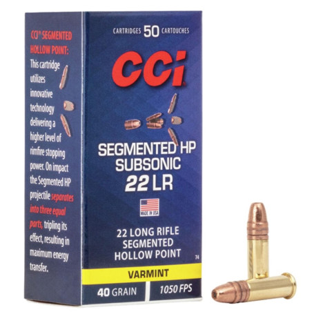 CCI Subsonic Segmented HP .22lr